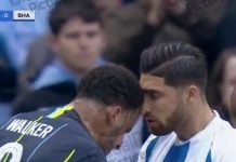 Kyle Walker lucky to not see red for shoving his head down Jahanbakhsh’s face