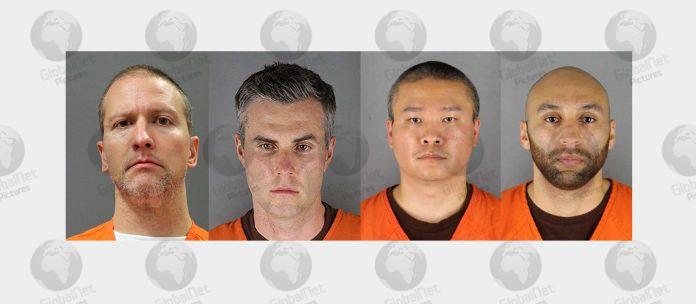 DEREK CHAUVIN-THOMAS LANE-TOU THAO-ALEXANDER KUENG-NEW MUGSHOTS-FORMER COPS CHARGED OVER MURDER OF GEORGE FLOYD-BLACK MAN DIES IN MINNEAPOLIS AFTER POLICE OFFICER KNELT ON HIS NECK DURING ARREST