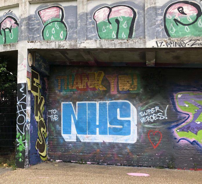 THANK YOU NHS GRAFFITI-TUNBRIDGE WELLS