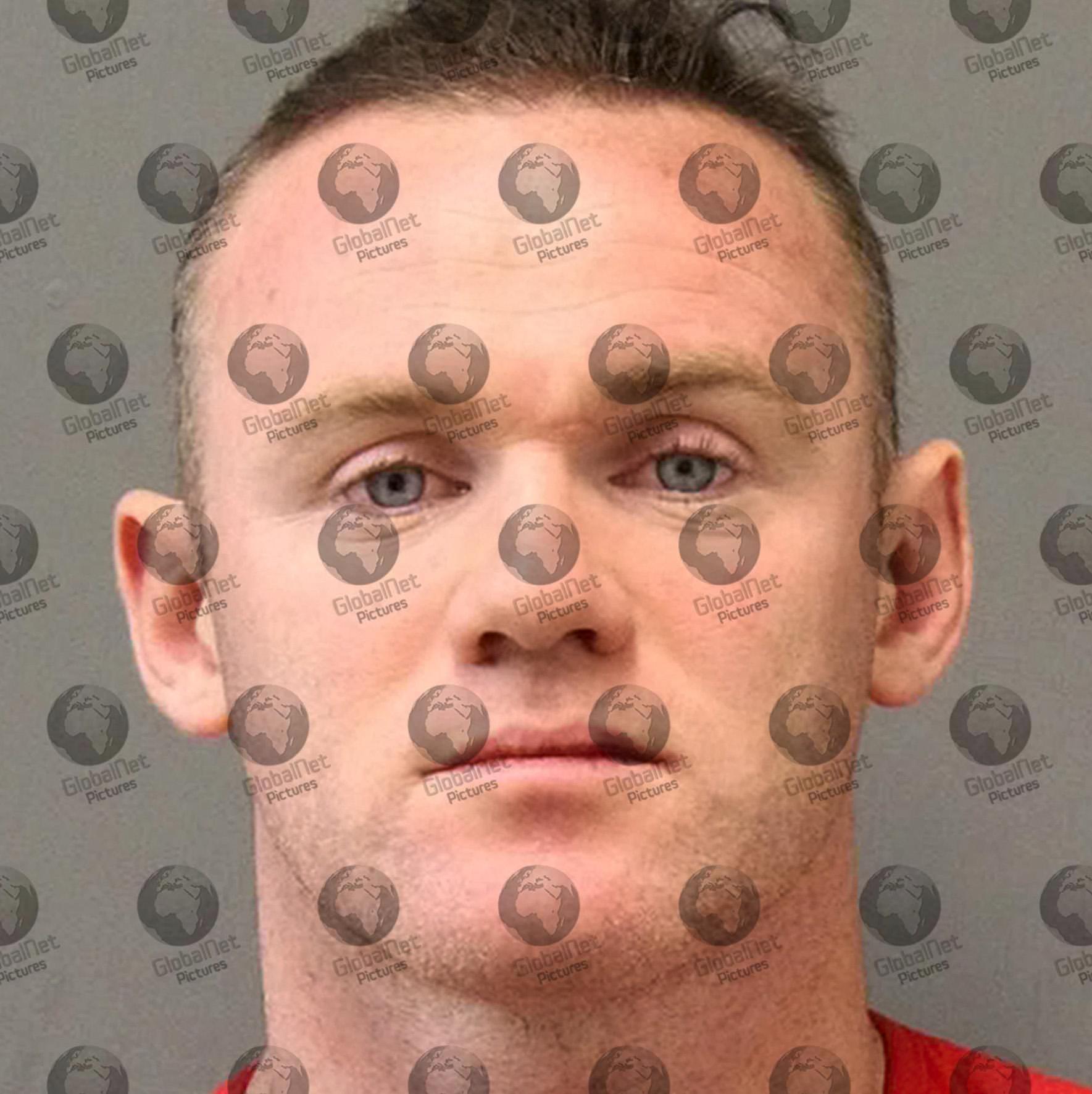 WAYNE ROONEY BOOKING PHOTO AFTER US ARREST FOR PUBLIC INTOXICATION AND SWEARING