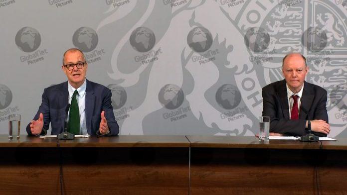 SIR PATRICK VALLANCE AND PROFESSOR CHRIS WHITTY TODAY-UK GOVERNMENT ADVISERS GIVE LIVE PANDEMIC UPDATE