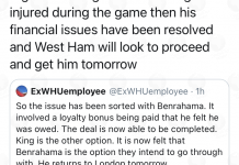 West Ham expected to move for Benrahma now his personal issues have been resolved