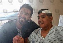 Maradona in the hands of God after he dies of a heart attack aged 60