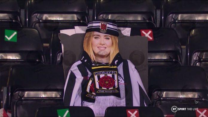 ADELE CARDBOARD CUT-OUT-CHORLEY V WOLVES-FA CUP
