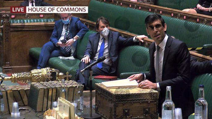 RISHI SUNAK BUDGET SPEECH HOUSE OF COMMONS GRABS