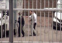 Callum Wheeler, 21, the alleged killer of PCSO Julia James, smiles and stick out his tongue after appearing in court accused of murder