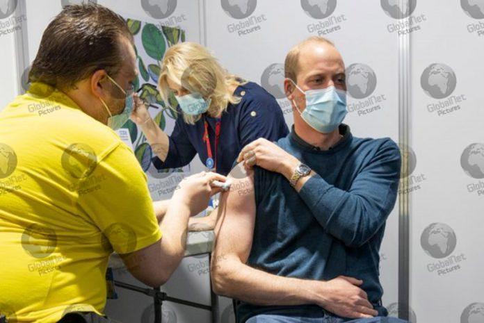 PRINCE WILLIAM TWEETS PICTURE OF HIM RECEIVING HIS COVID VACCINE