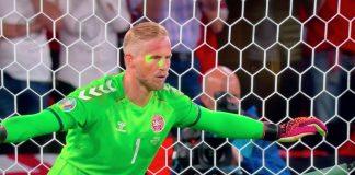 England face punishment for the laser pen shone in Kasper Schmeichel’s face, booing the Danish national anthem and setting off fireworks